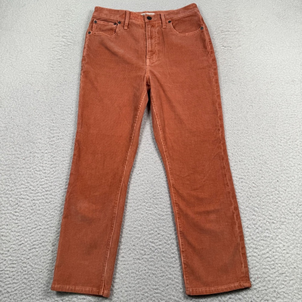 Madewell The High Rise Slim Boyjean Pants Womens 27 Corduroy Edition Dried Coral